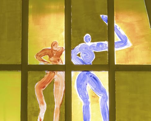 Eröffnung Sommer Akademie - Ausstellungsansicht: Two Things can be True in Light von Curtis Talwst Santiago im Stadtgalerie Zwergelgartenpavillion