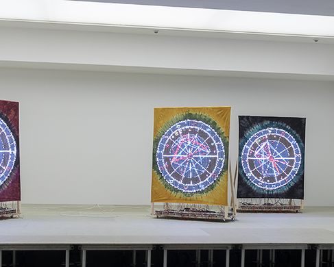 Arakawa - Ei Arakawa with Sarah Chow and Christian Naujoks, Performance People, Düsseldorfer Kunstverein, 2018, installation view
