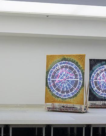 Arakawa - Ei Arakawa with Sarah Chow and Christian Naujoks, Performance People, Düsseldorfer Kunstverein, 2018, installation view