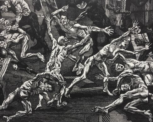 Daskalov_1) Police breaking an encampment 2 - Rossen Daskalov, Police breaking an encampment 2