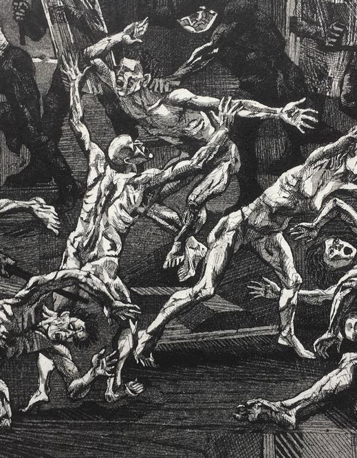 Daskalov_1) Police breaking an encampment 2 - Rossen Daskalov, Police breaking an encampment 2