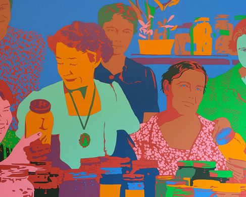 Francis Ruyter - Francis Ruyter, Louise Rosskam: Washington D.C. Canning class conducted by the Mother's Club at the Barney neighbourhood houses, Southwest Washington, 2015, 2,50 x 6 m.