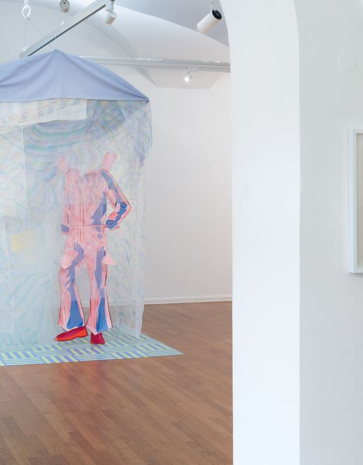 Hannah Tilson, Otis Blease, Ausstellungsansicht kunstraum traklhaus, Foto Rudolf Strobl - Hannah Tilson, Otis Blease, Bridge I Brücke, Installationsansicht, kura-t kunstraum traklhaus, photo: Rudolf Strobl