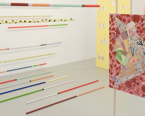 Husain_slider - "Beugen Strecken," 2014, installation view, Künstlerhaus Bremen, Bremen (DE)