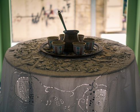 Manar Zuabi, In the wake of Arab bread,Gallery Balqees, Nazareth 2024 - Manar Zuabi, In the wake of Arab bread, Gallery Balqees, Nazareth, 2024.