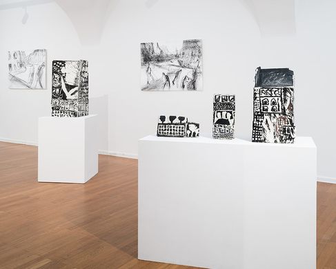 Otis Blease, Ausstellungsansicht kunstraum traklhaus, Foto Rudolf Strobl - Otis Blease, Bridge I Brücke, Ausstellungsansicht, kura-t kunstraum traklhaus, Foto: Rudolf Strobl