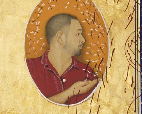 Qureshi_1 - Rebellion, 2018, gouache and gold leaves on Wasli paper