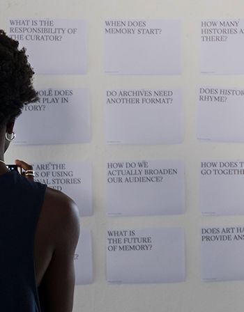 Schafhausen - Tag der offenen Ateliers 2019, Kurs Nicolaus Schafhausen, im Bild: Olamiju Fajemisin