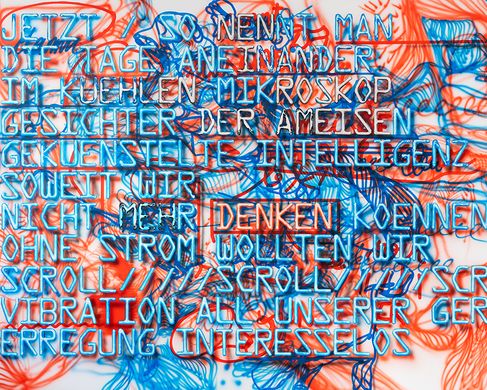 Schwarzwald_JETZT-1-2 - Christian Schwarzwald, JETZT, 200 x 300 cm, Acrylfarbe auf Leinwand, 2025.