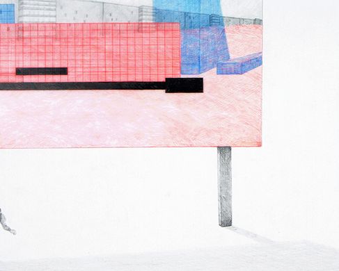 Selmani - Soon #7, 2016, (Soon series), graphite and colored pencil on paper, 79 x 105 cm
